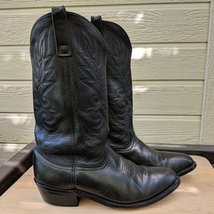 Santa Fe Boot Co. Black Cowboy Boots 10.5 EW